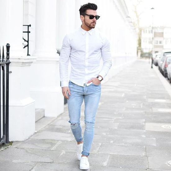 Как лучше сочетать джинсы с рубашкой для создания стильного мужского образа