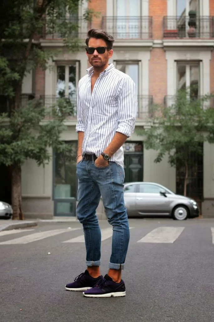 Как правильно носить рубашку с джинсами мужчине